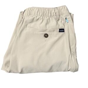 Chubbies Everywear Pants Mens Small Tan Elastic Waist Drawstring Chino 26x29.5